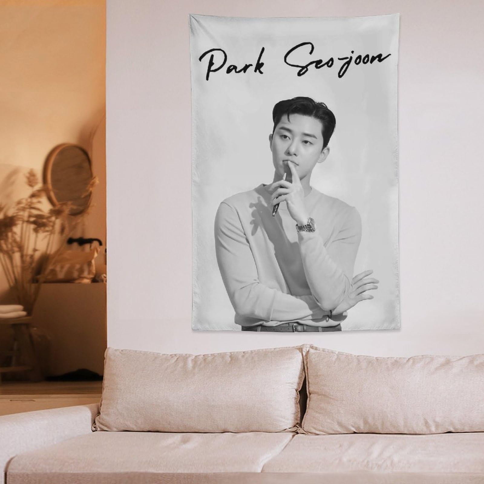 Park Seo-joon パク・ソジュン タペストリー 韓流 かっこいいです黒と